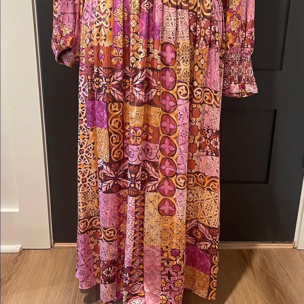 Anthropology Current Air Patchwork Long Sleeve Dr… - image 6